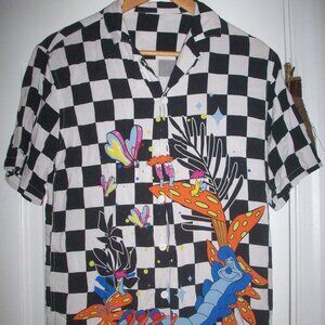 Disney Parks Men's Alice in Wonderland Caterpillar Button Down Shirt- XS